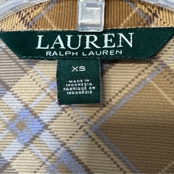 Lauren Ralph Lauren Wrap Plaid Blouse – XS Fall Colors - Picture 4 of 7